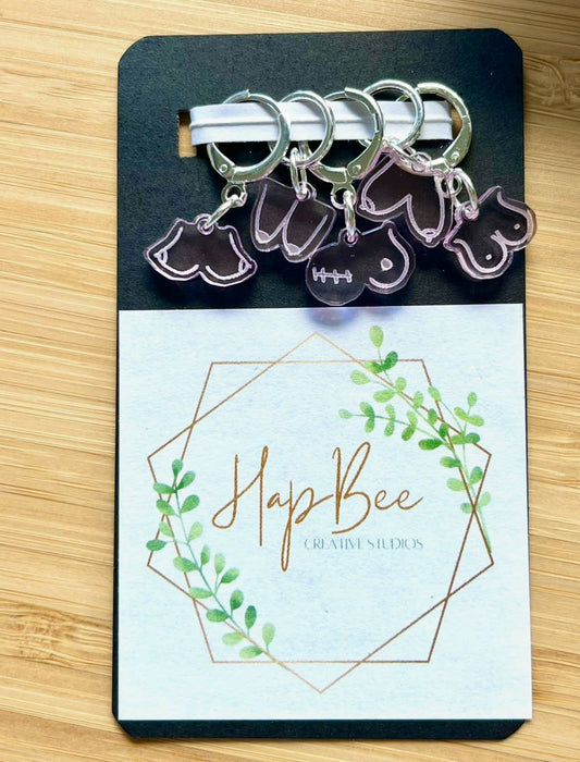 A BEVY OF BOOBS Stitch Marker Set
