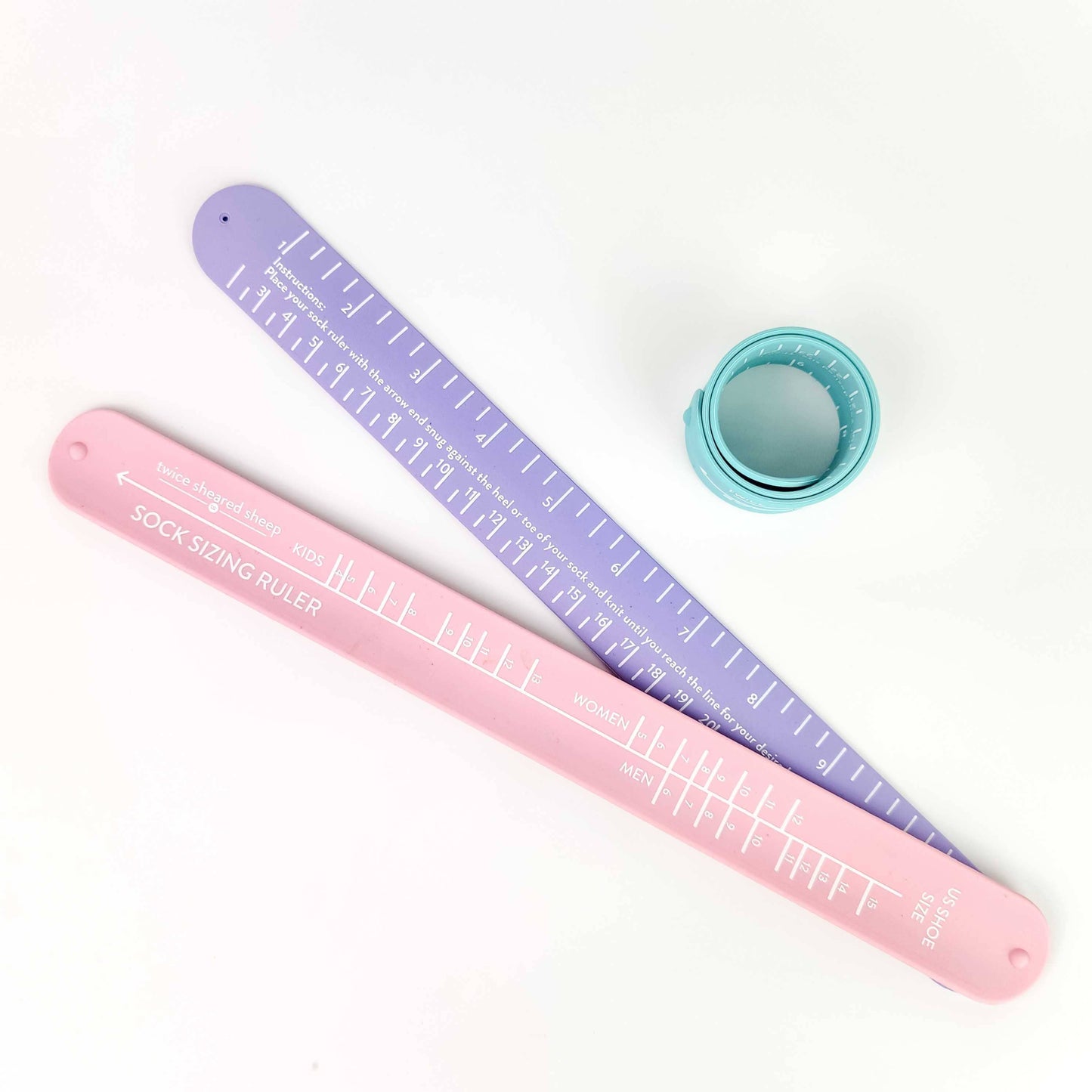 Sock Ruler - Sock Sizing Bracelet Ruler