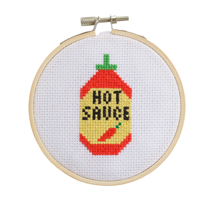 🌶 Hot Sauce Mini Cross Stitch Kit