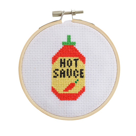 🌶 Hot Sauce Mini Cross Stitch Kit