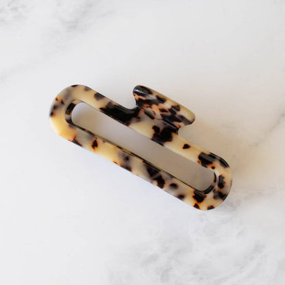 Eco Cellulose Acetate Britney Rounded Rectangle Hair Clip