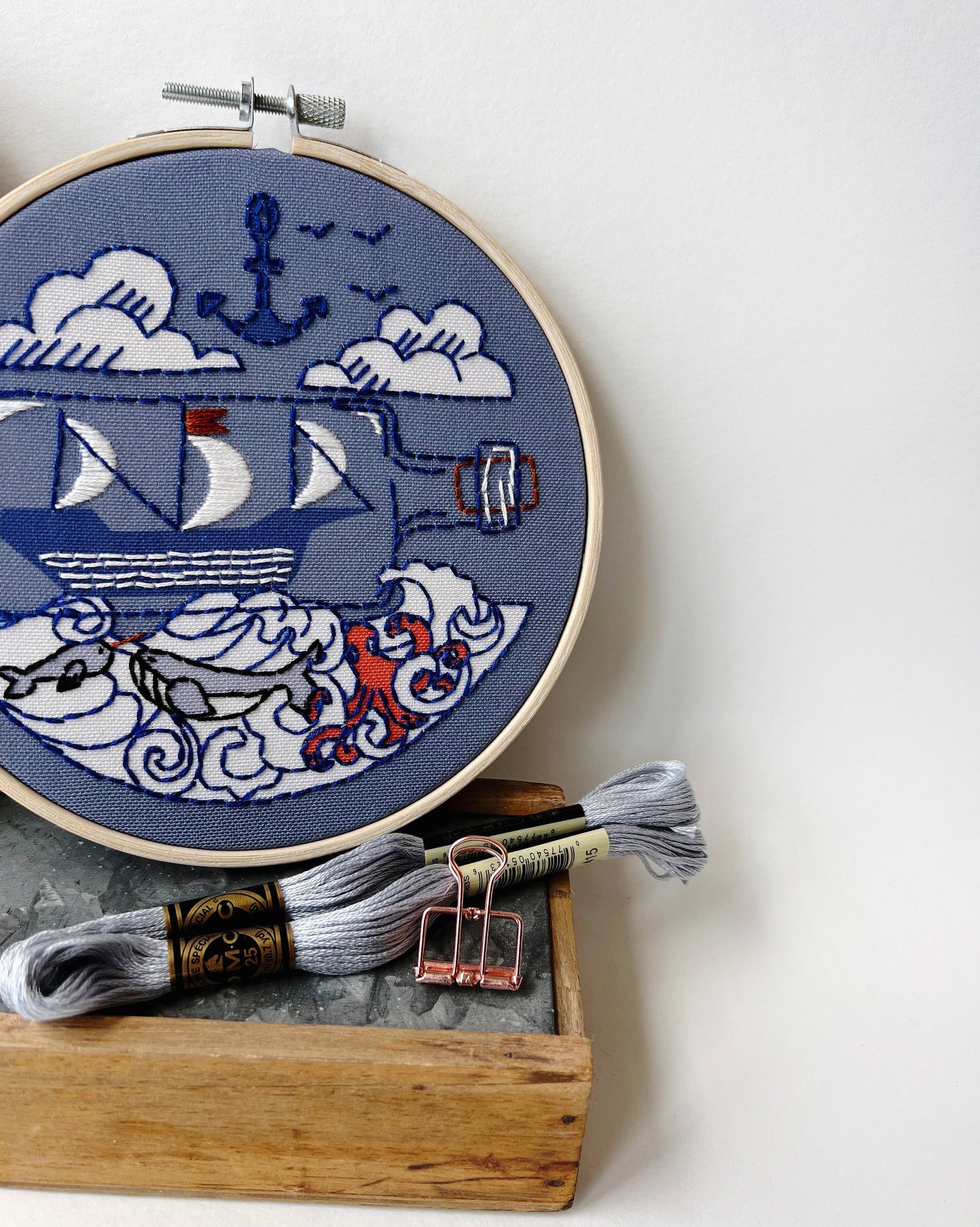 Ship Embroidery Kit