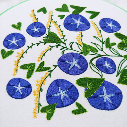 morning glory embroidery kit