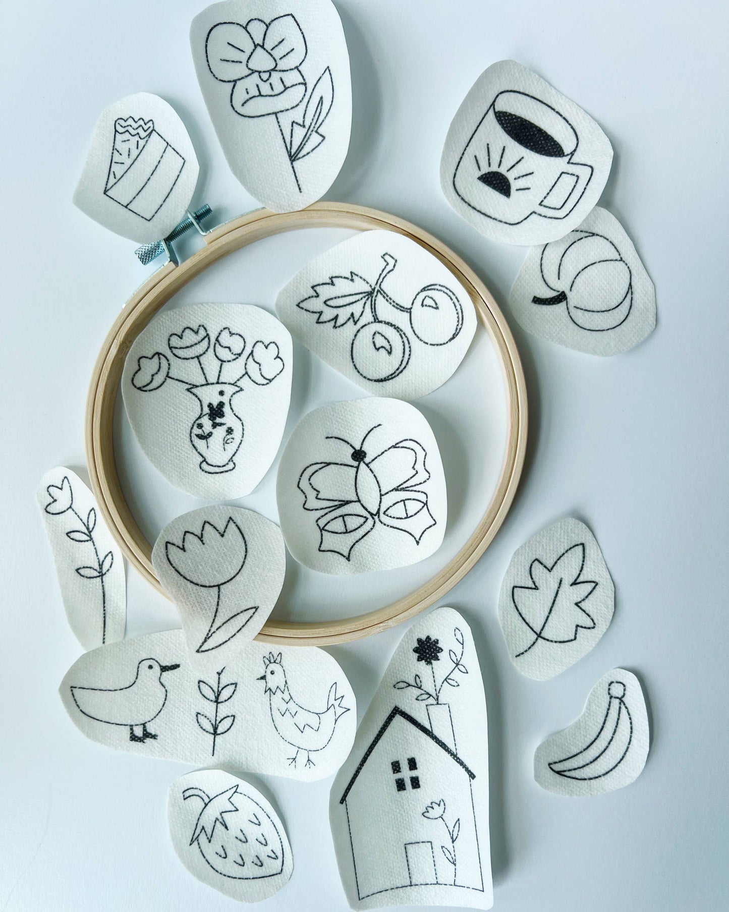 Farm House Stick and Stitch embroidery patterns