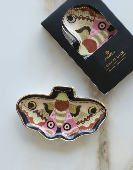 Porcelain Trinket Dish | Moon Moth