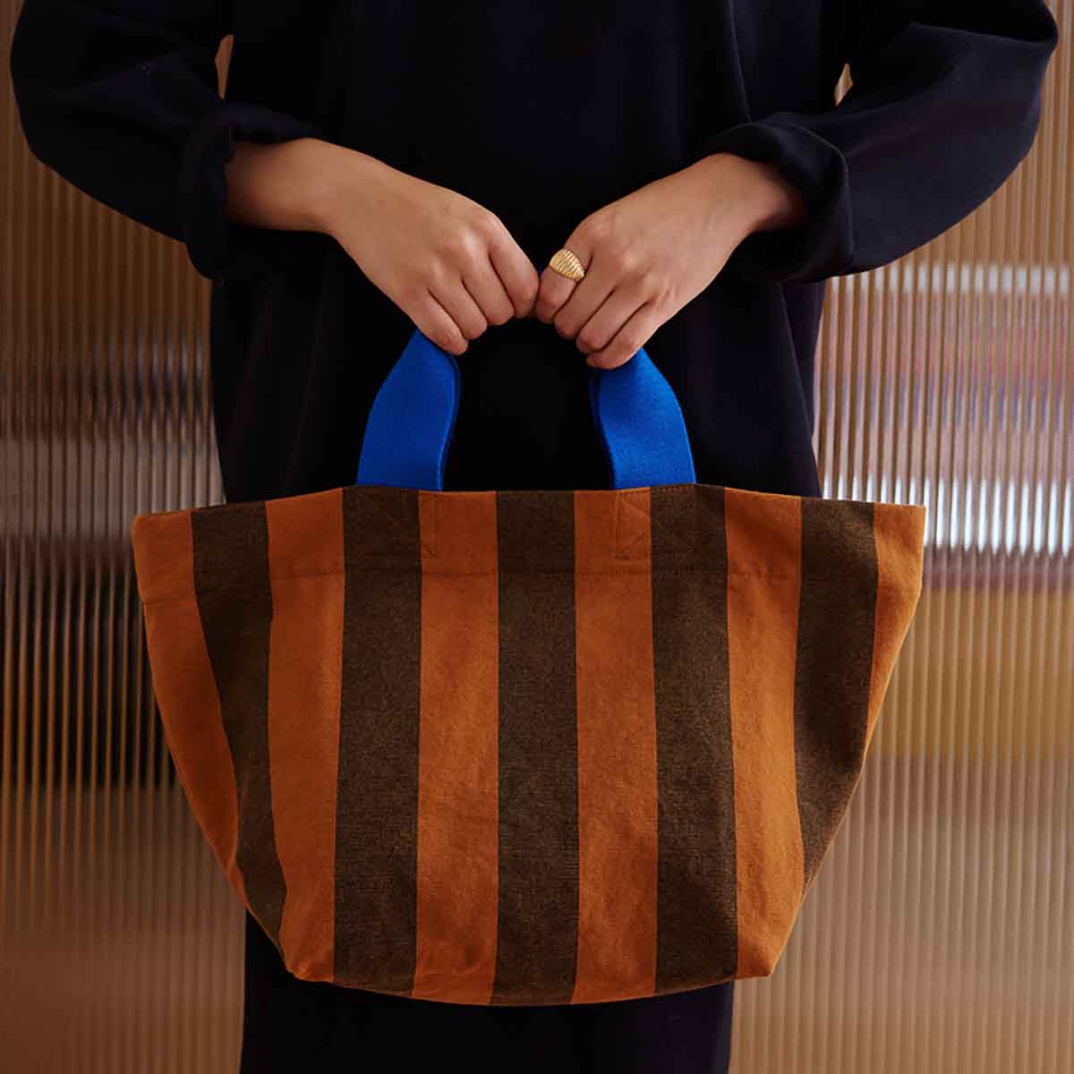 BAG TINA BIG STRIPES NIGHT / PEACAN