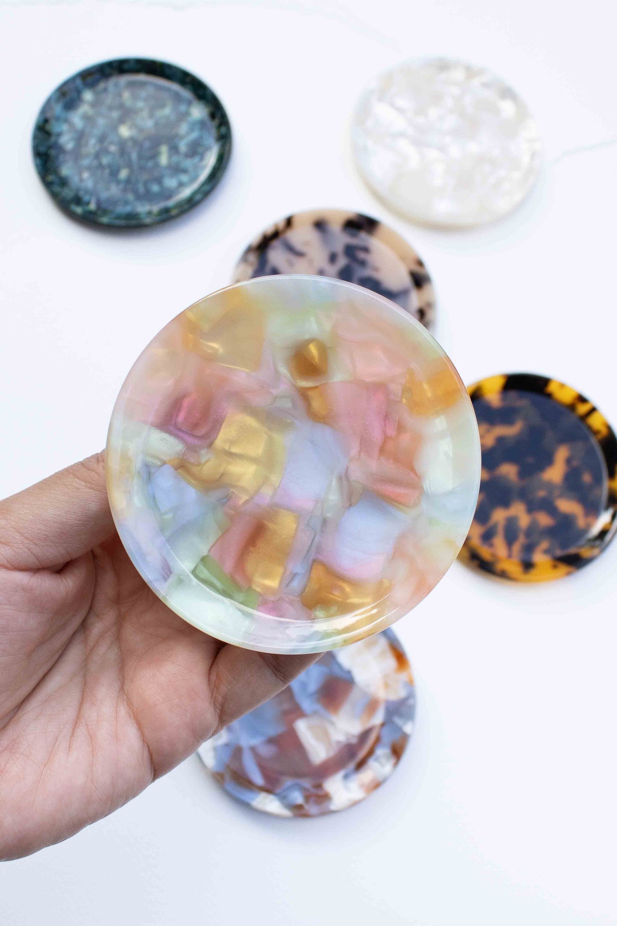 Cellulose Acetate Round Trinket Tray