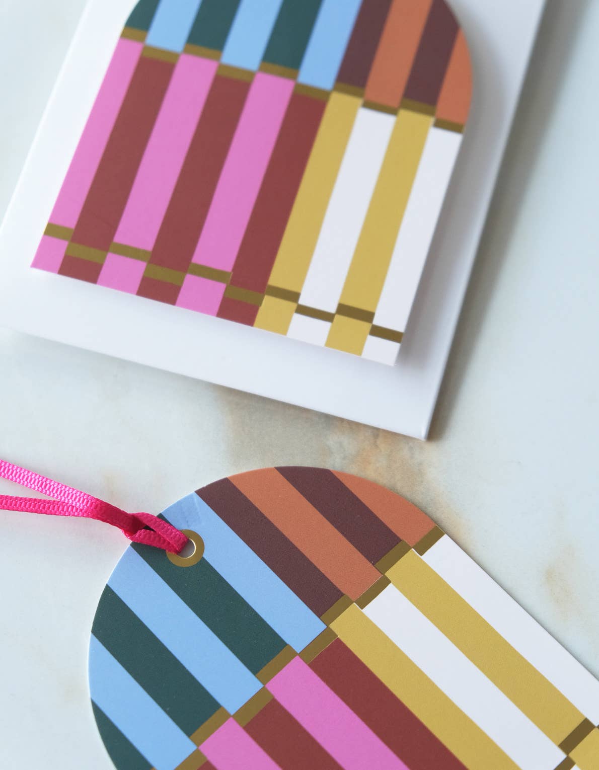 Die-Cut Gift Tags | Cabana Stripe