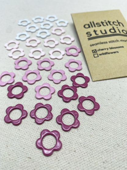 Flower Stitch Markers - Allstitch Studio