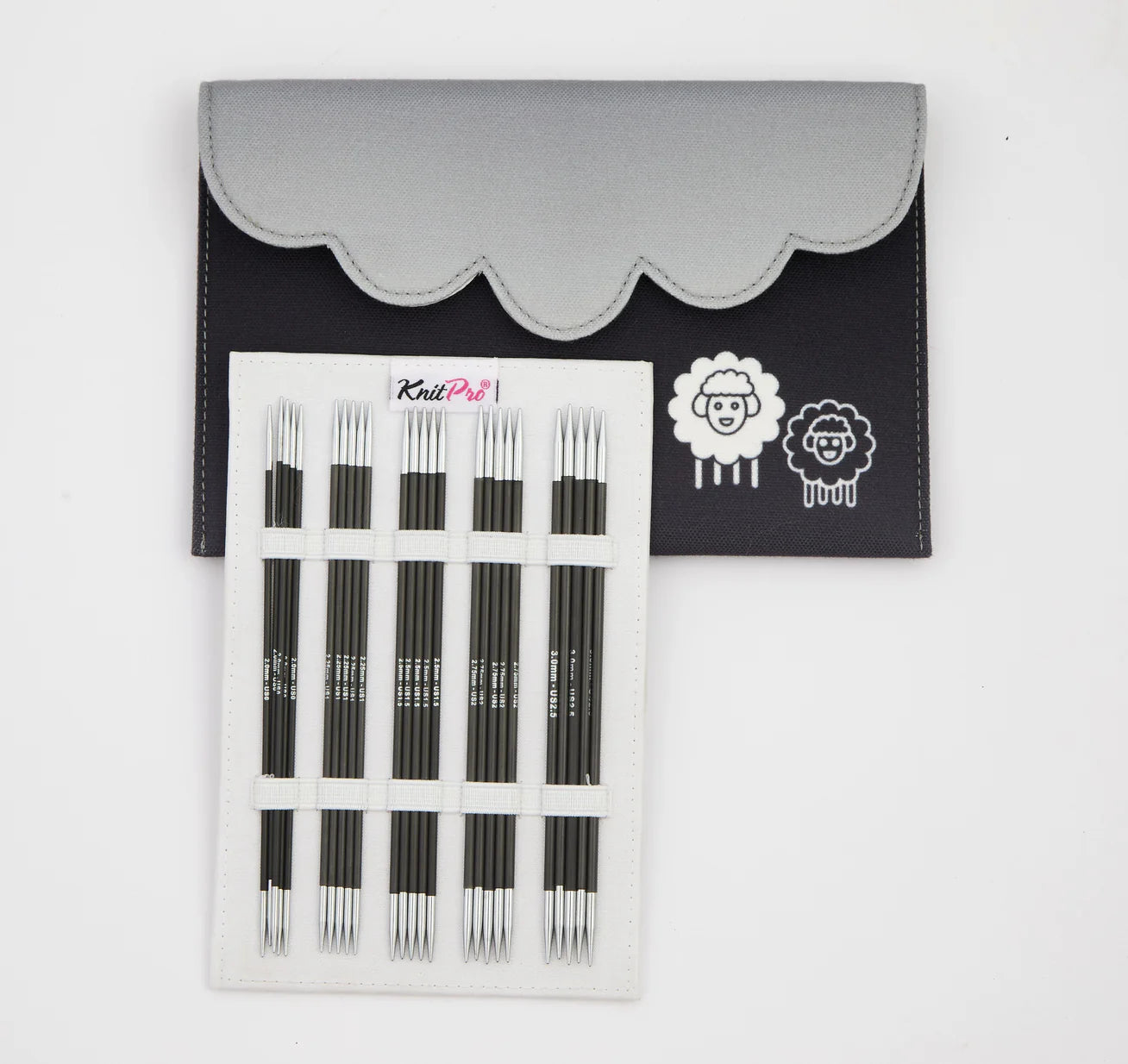 KnitPro Karbonz 6in. Double Pointed Deedle Set