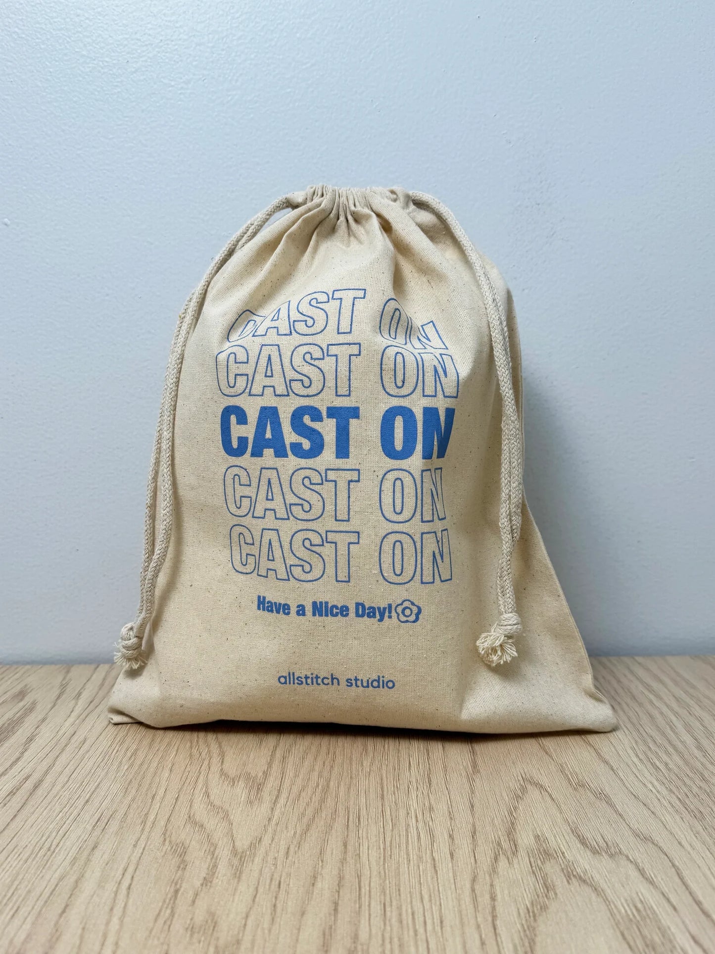 Cast On Drawstring Project Bag - Allstitch Studio