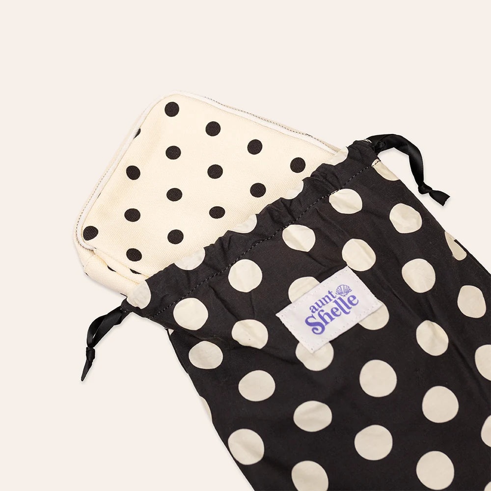 Polka Dot Canvas Needle Case