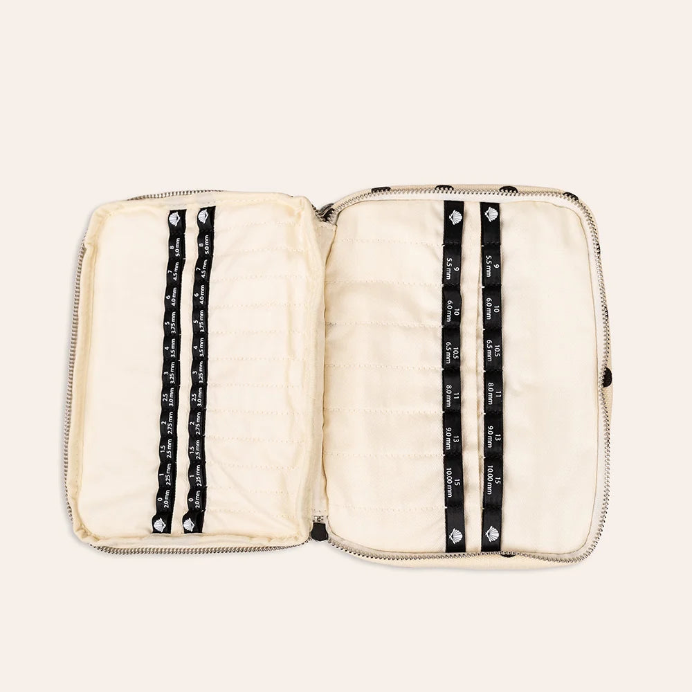 Polka Dot Canvas Needle Case