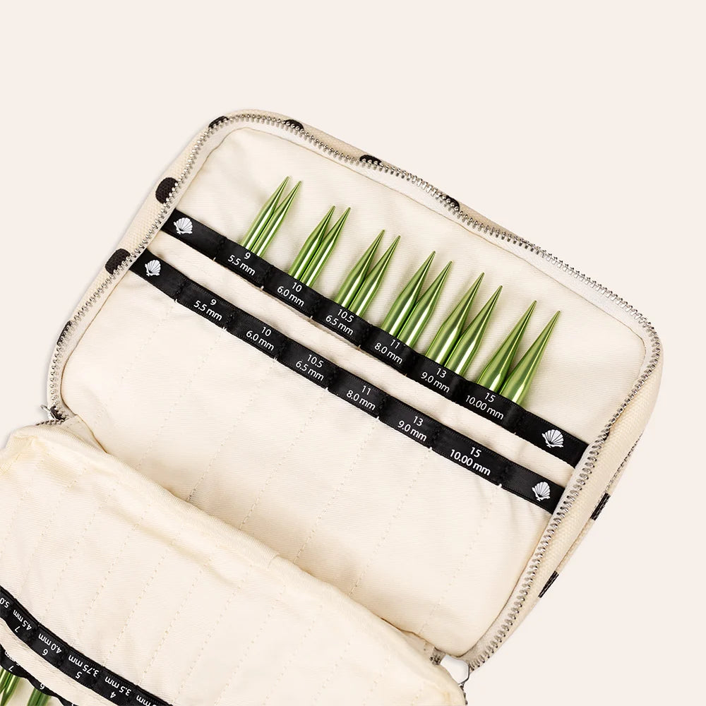 Polka Dot Canvas Needle Case