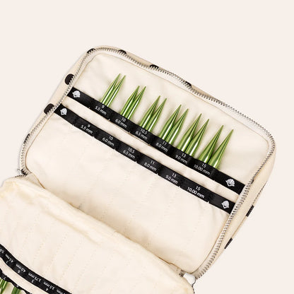 Polka Dot Canvas Needle Case