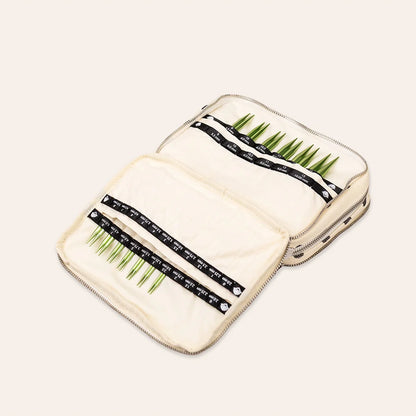 Polka Dot Canvas Needle Case