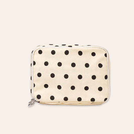 Polka Dot Canvas Needle Case