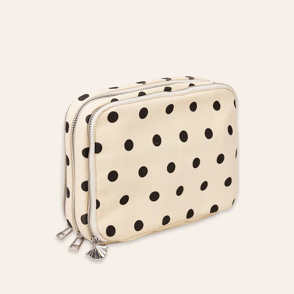 Polka Dot Canvas Needle Case