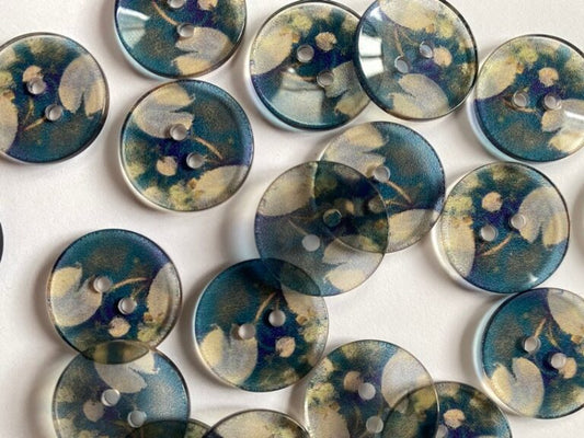 Semi-transparent indigo buttons