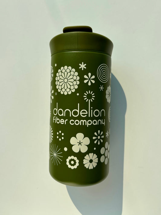 Dandelion 12oz Nomad Tumbler by Created Co.- Moss Green