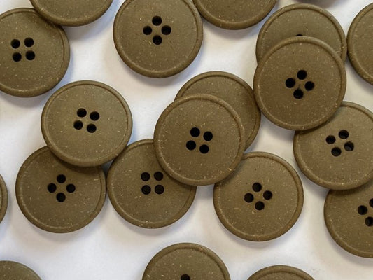 Recycled Simple Polyester Buttons - 20mm