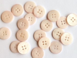 Matte River Shell Button  - 15mm