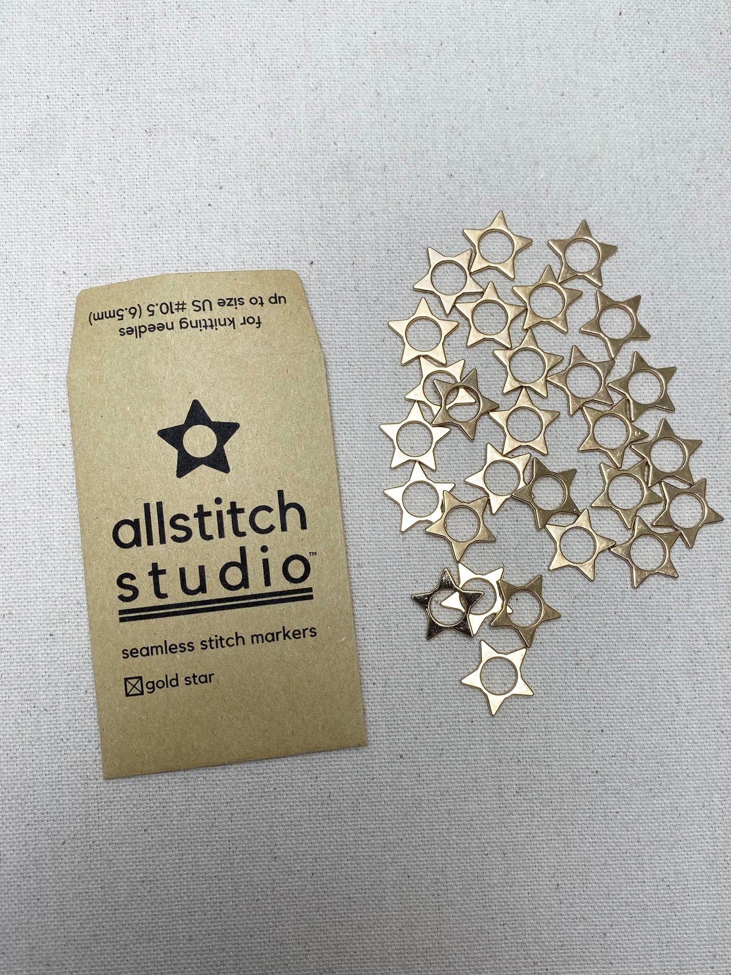 Gold Star Stitch Markers - Allstitch Studio
