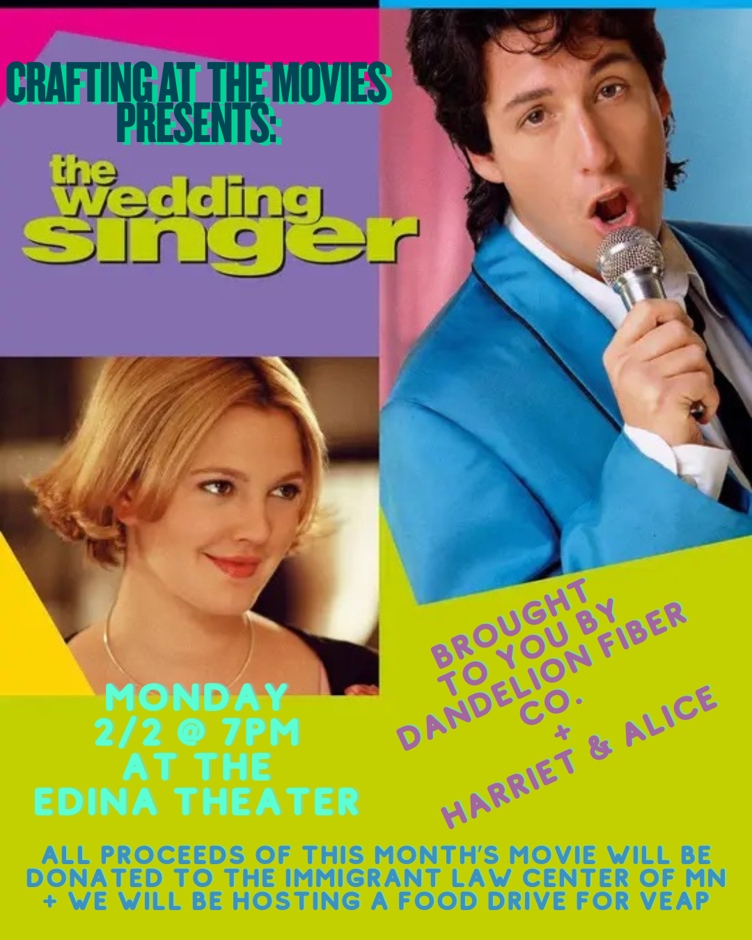 February Crafting at the Movies - A Dandelion Fiber Co. + Harriet & Alice event