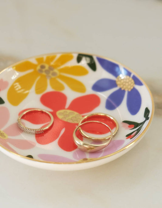 Porcelain Trinket Dish | Primary Blooms