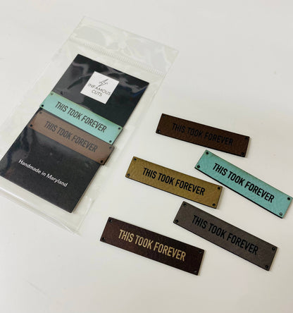 This Took Forever — Leather Sewing Label