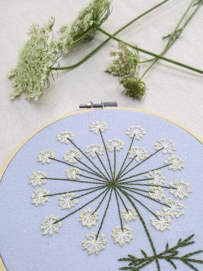 queen anne's lace embroidery kit