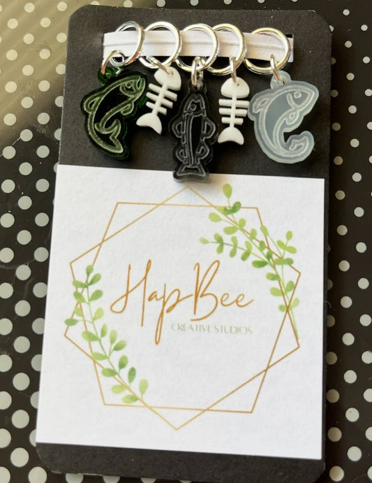 DEAD FISH Stitch Marker set