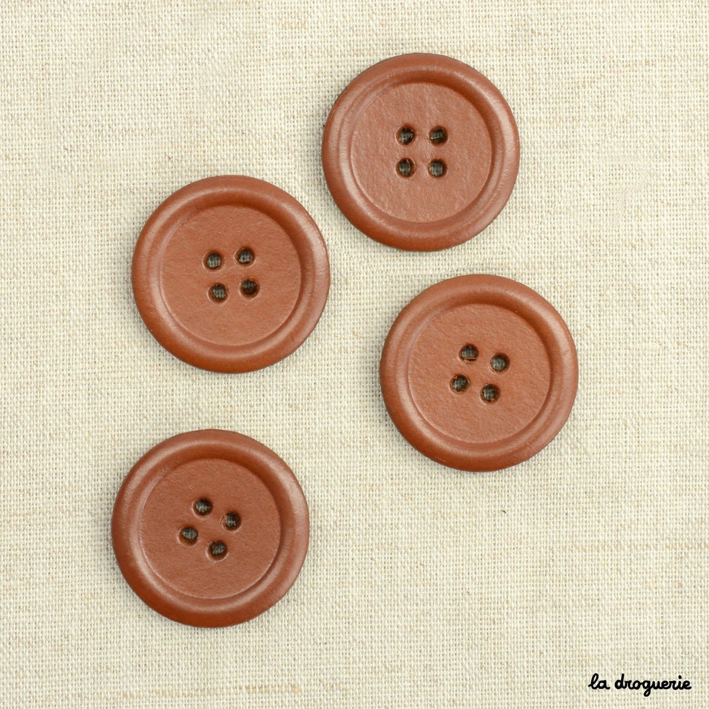 “Recy-leather small edge 4-hole” button 25 mm