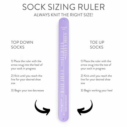 Sock Ruler - Sock Sizing Bracelet Ruler