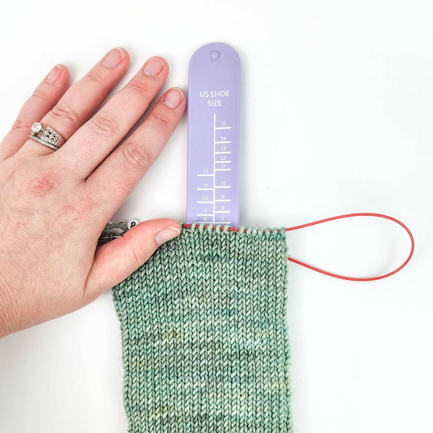 Sock Ruler - Sock Sizing Bracelet Ruler