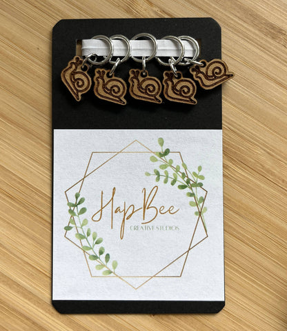 SLOW IT DOWN SNAILS Stitch Marker Set