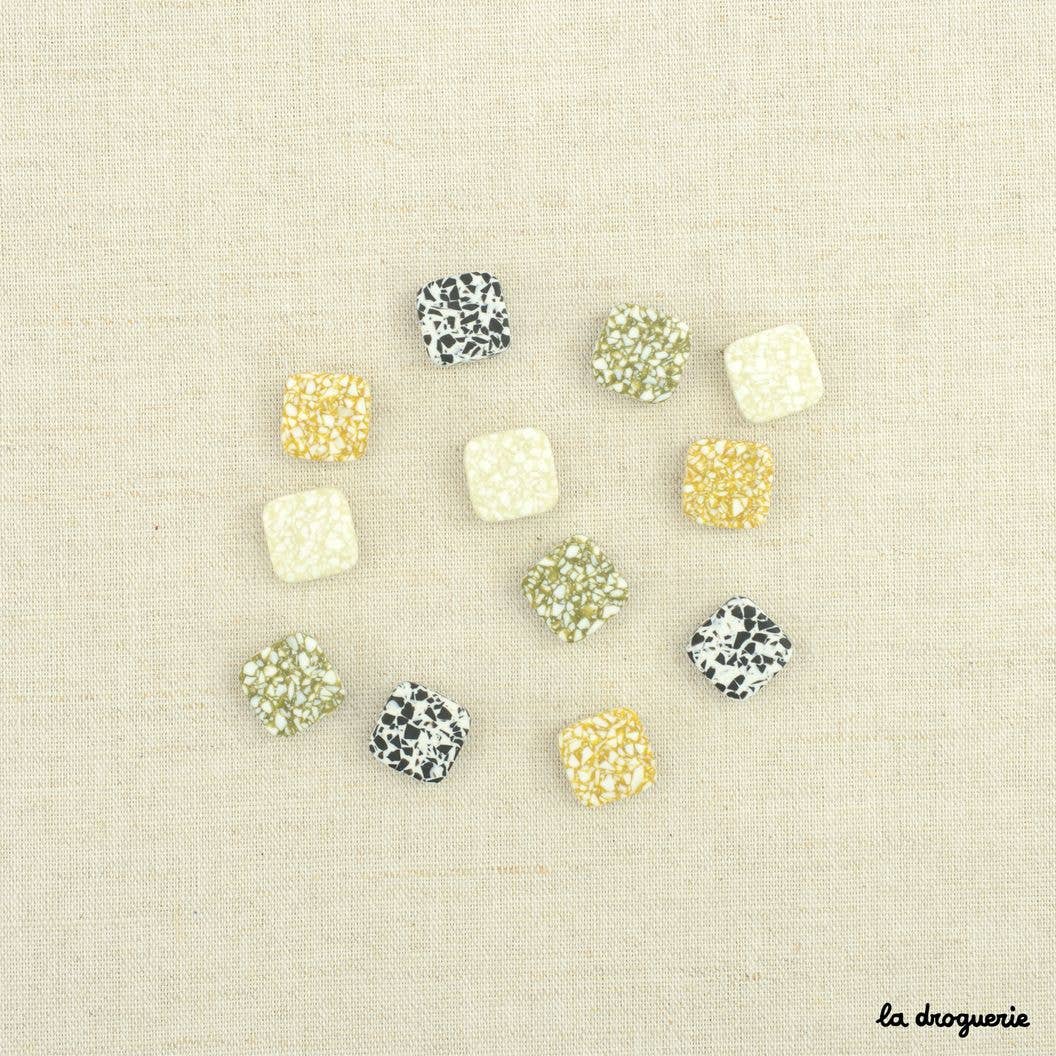 “Balnéaire” square foot button 12 mm