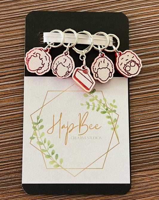 GOLDEN GALS Stitch Marker Set