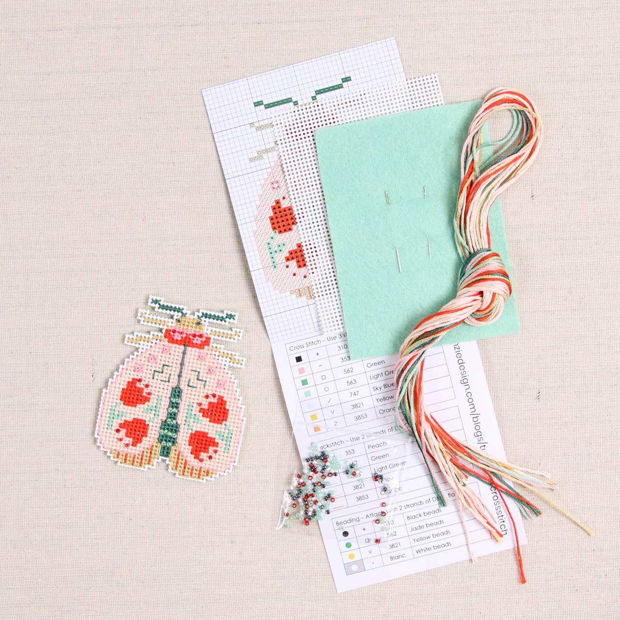 Blooming Bugs Cross Stitch Kit