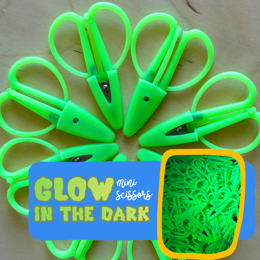 Mini Scissors - Glow in the Dark Knitting Sewing Needlepoint