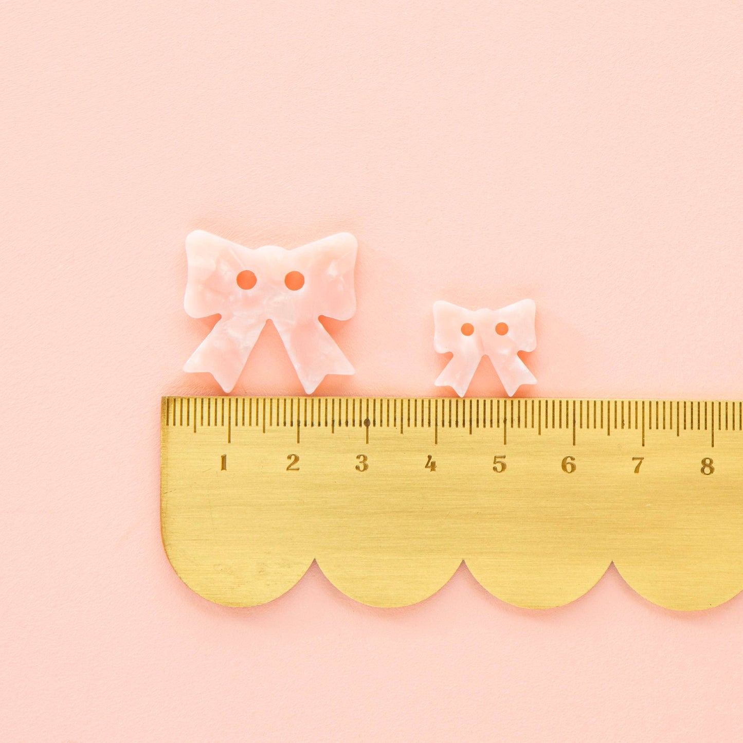 Pink Bow Small 5/8" Buttons