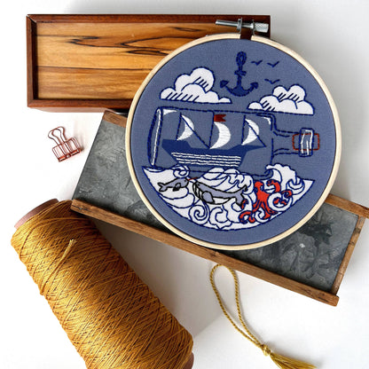 Ship Embroidery Kit