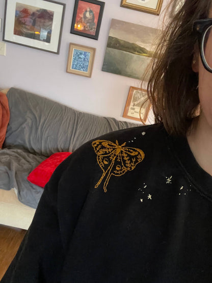 Moths - Bug Hand Embroidery - Peel Stick & Stitch Patterns