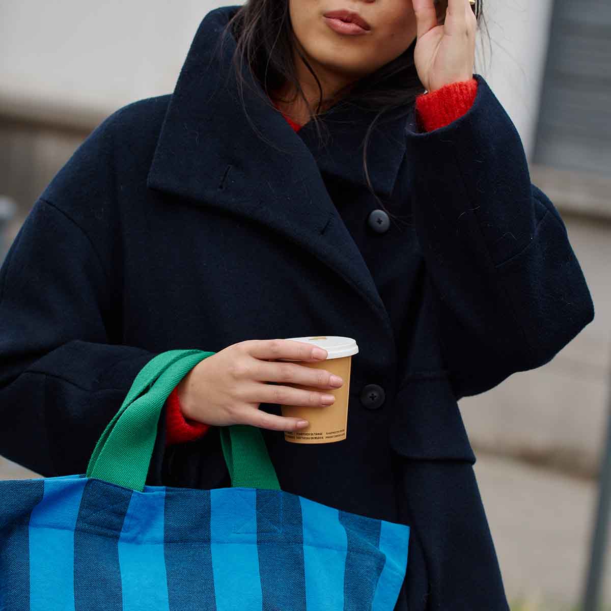 BAG TINA BIG STRIPES NIGHT / BLUE