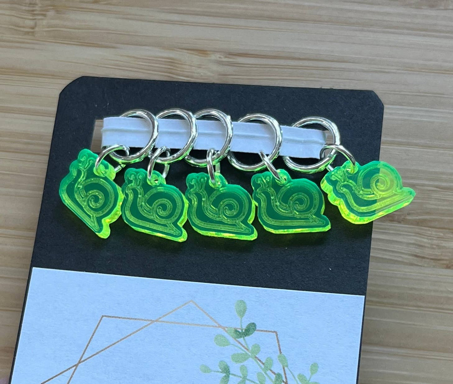 SLOW IT DOWN SNAILS Stitch Marker Set