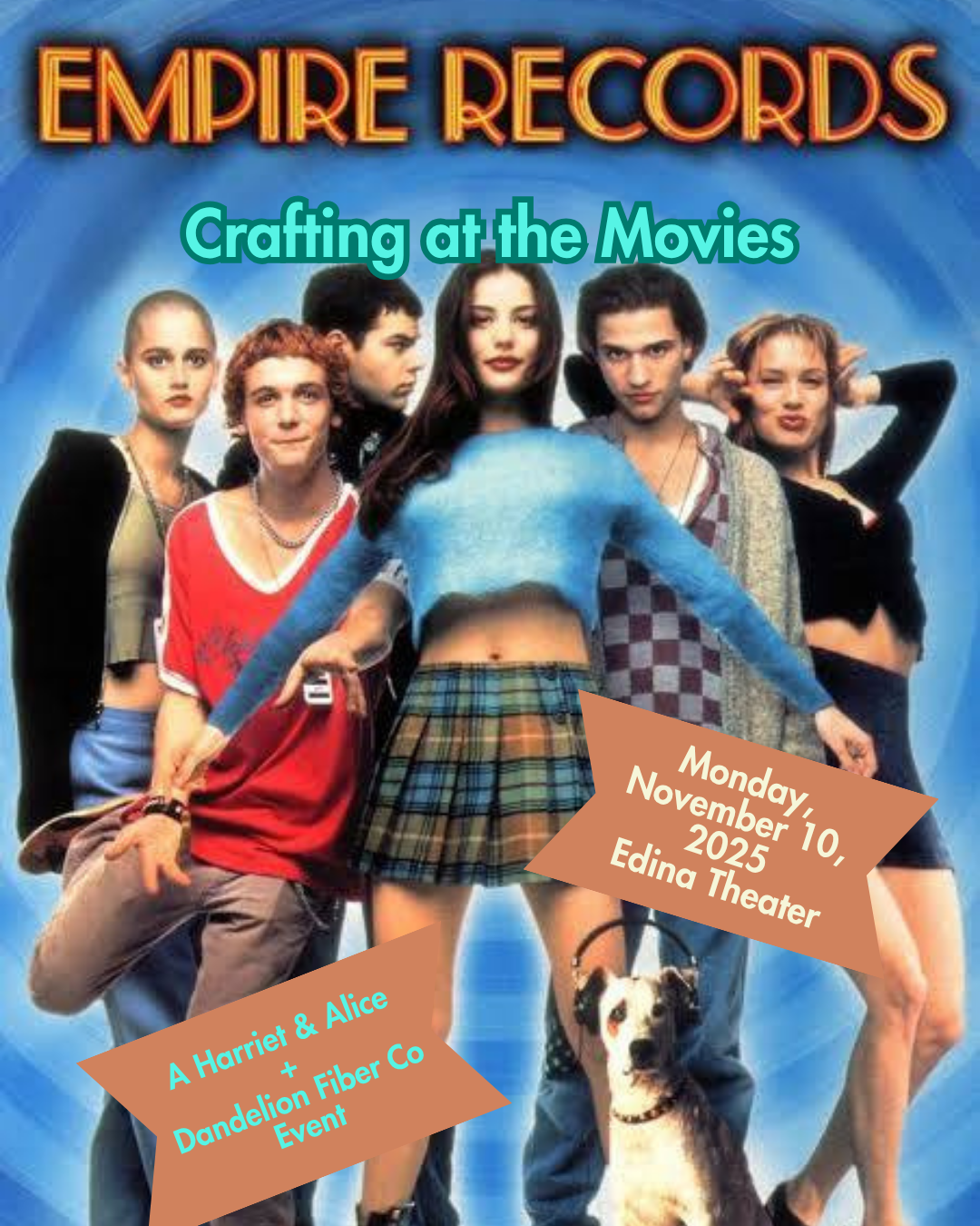 November Crafting at the Movies - A Dandelion Fiber Co. + Harriet & Alice event