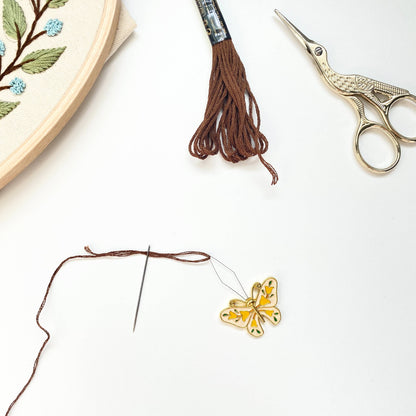 Butterfly Needle Threader for Hand Sewing and Embroidery