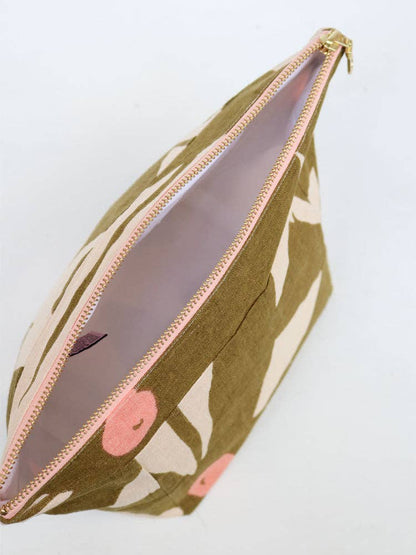 Olive Poppy Cosmetic Case