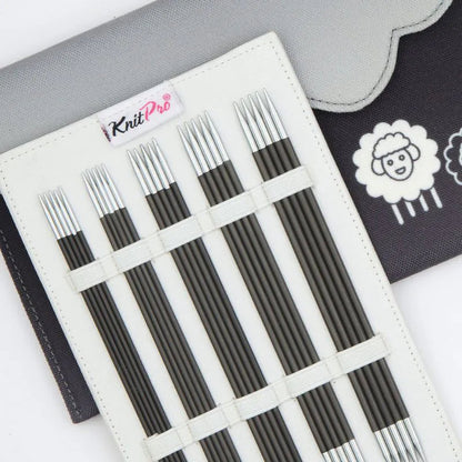 KnitPro Karbonz 6in. Double Pointed Deedle Set