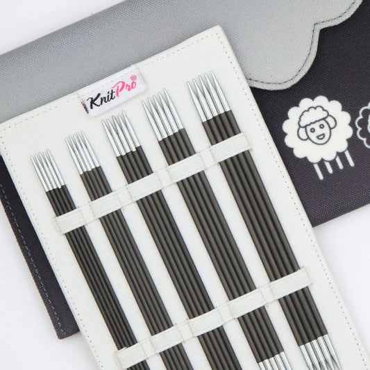 KnitPro Karbonz 6in. Double Pointed Deedle Set